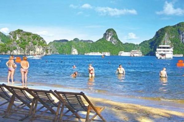Swimming safely in Halong Bay
